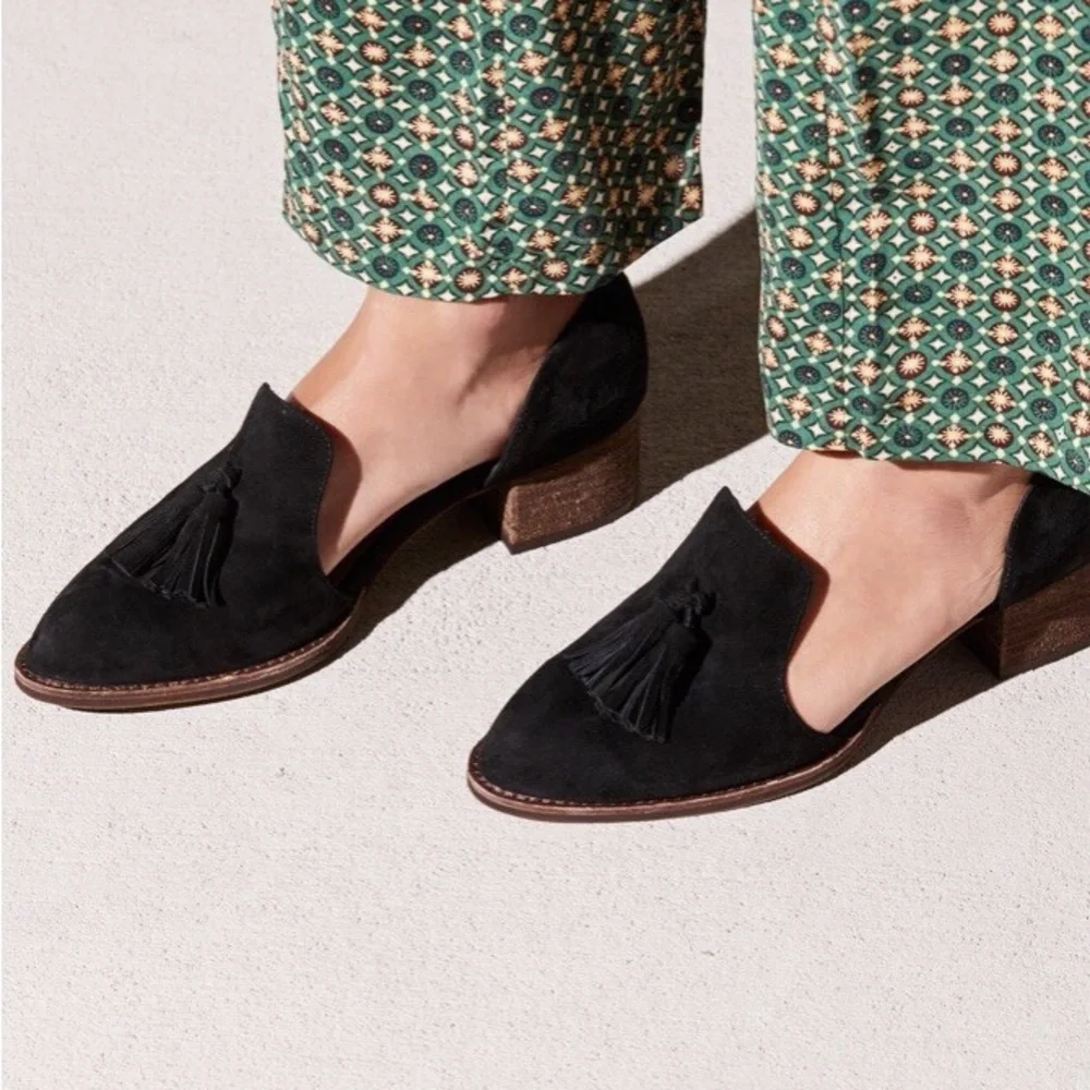 Jeffrey Campbell x Free People Charles Tassel Loafers Suede Slip-On Size 7
